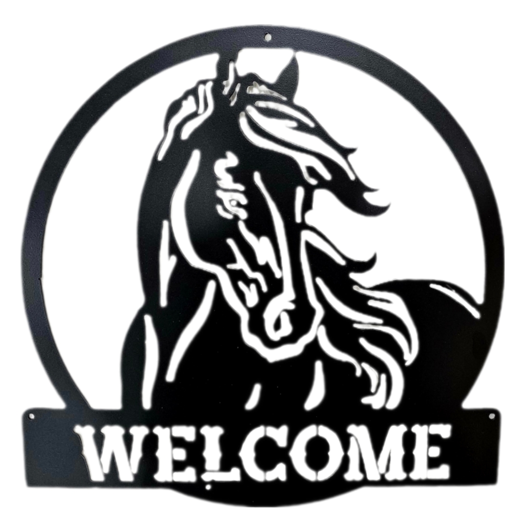 20 Inch Horse Welcome Sign Wall Decor