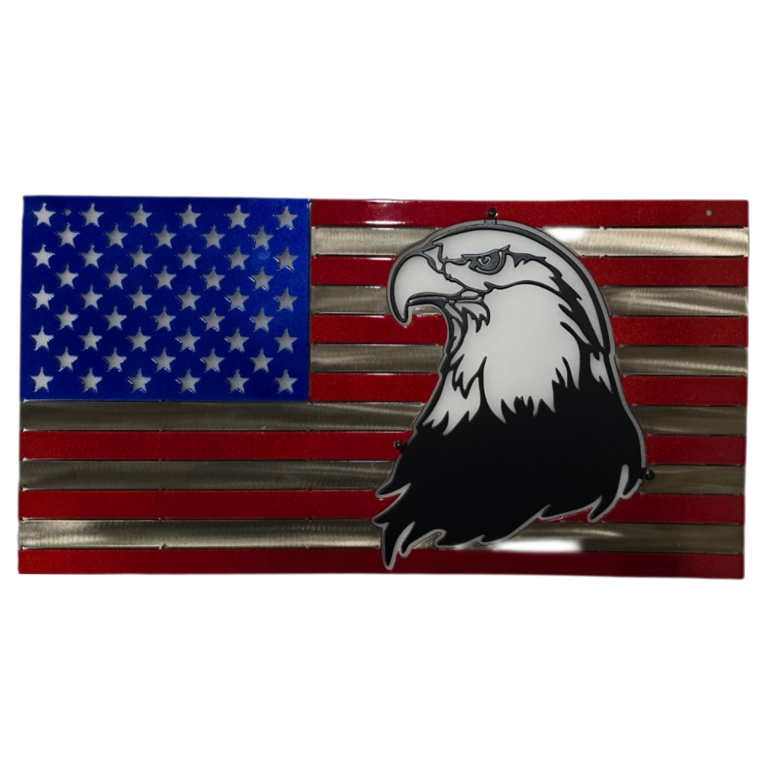 American Flag with American Bald Eagle