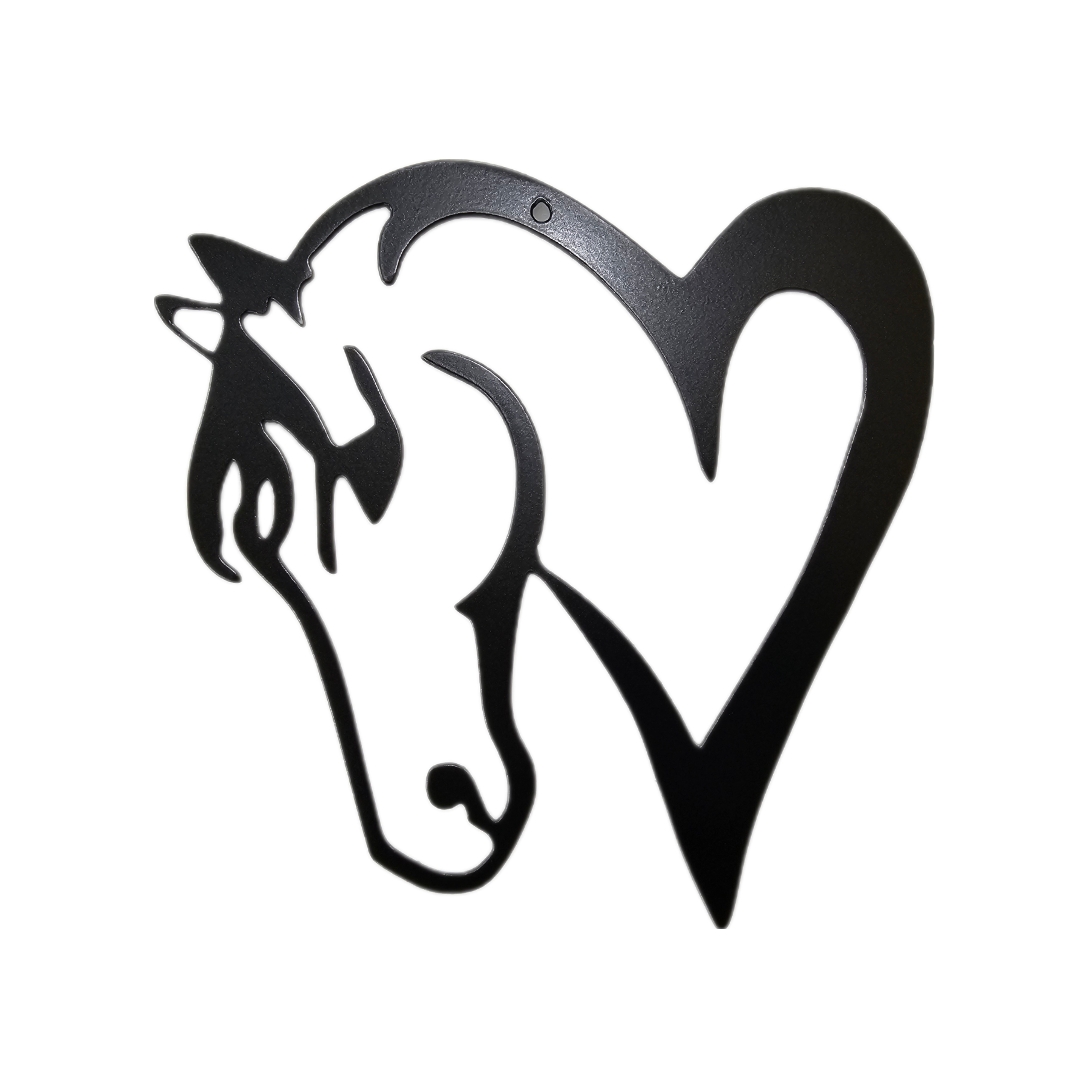 Horse Heart Wall Decor Sign