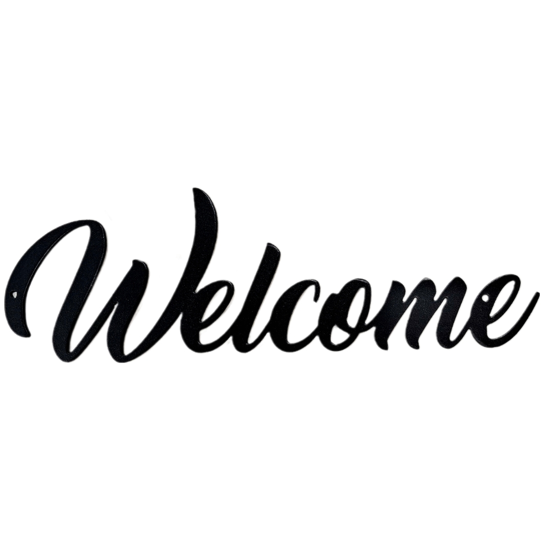 Welcome Script Sign Wall Decor