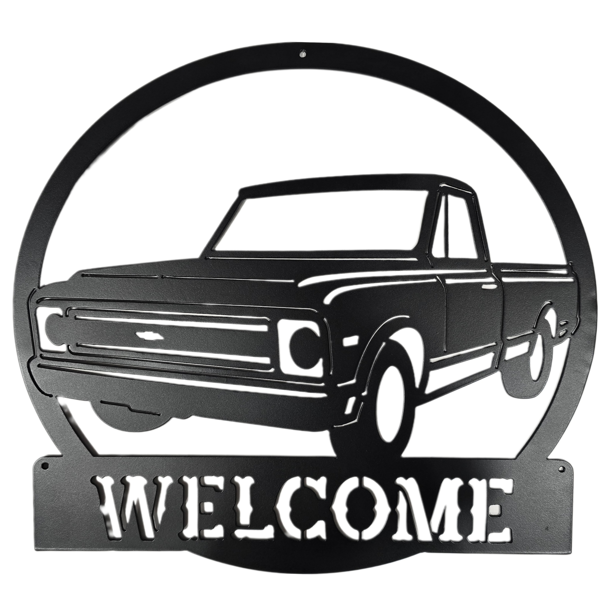 20-inch C10 Pickup Welcome Sign Wall Decor