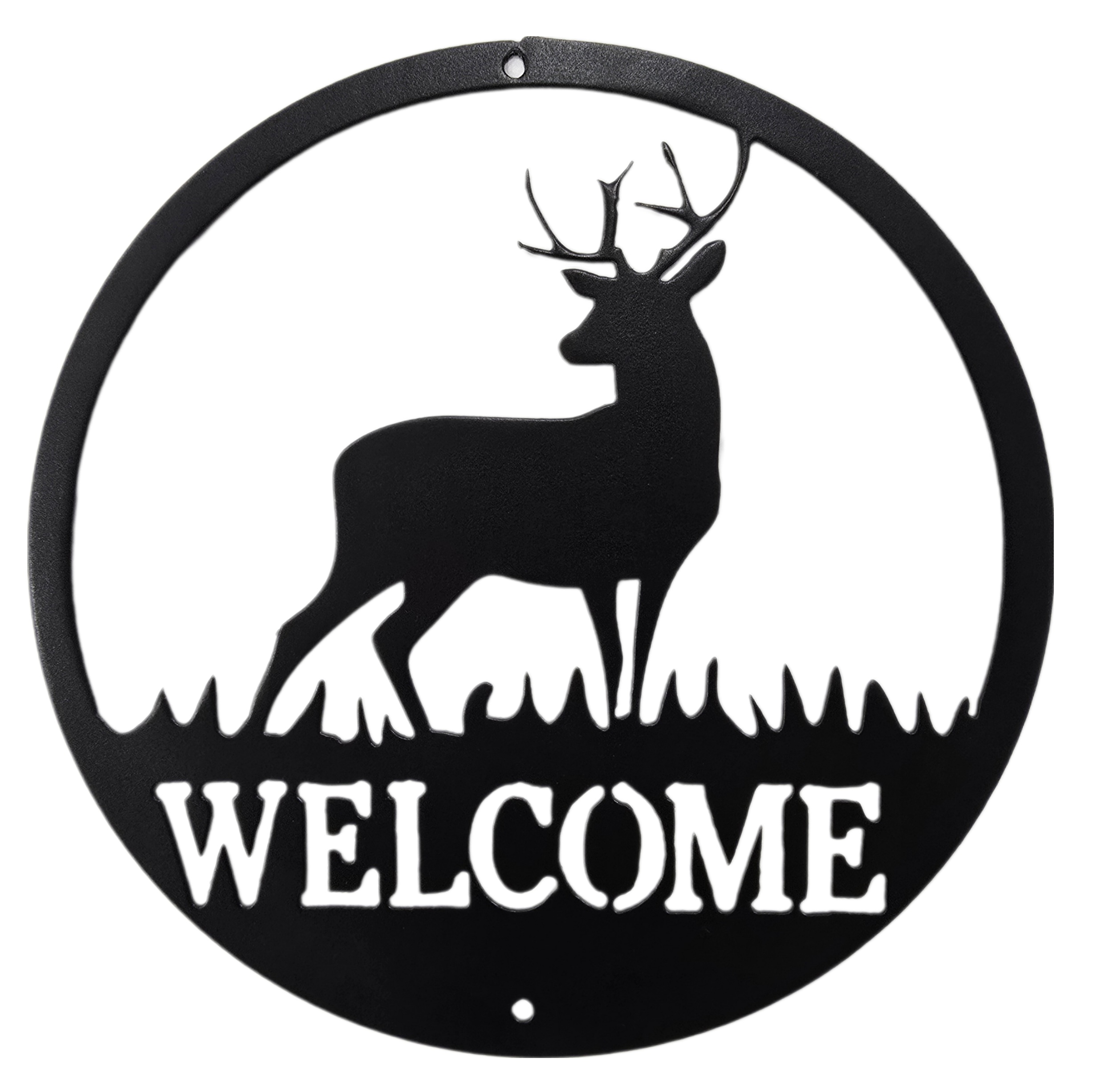 10-Inch Deer Welcome Sign