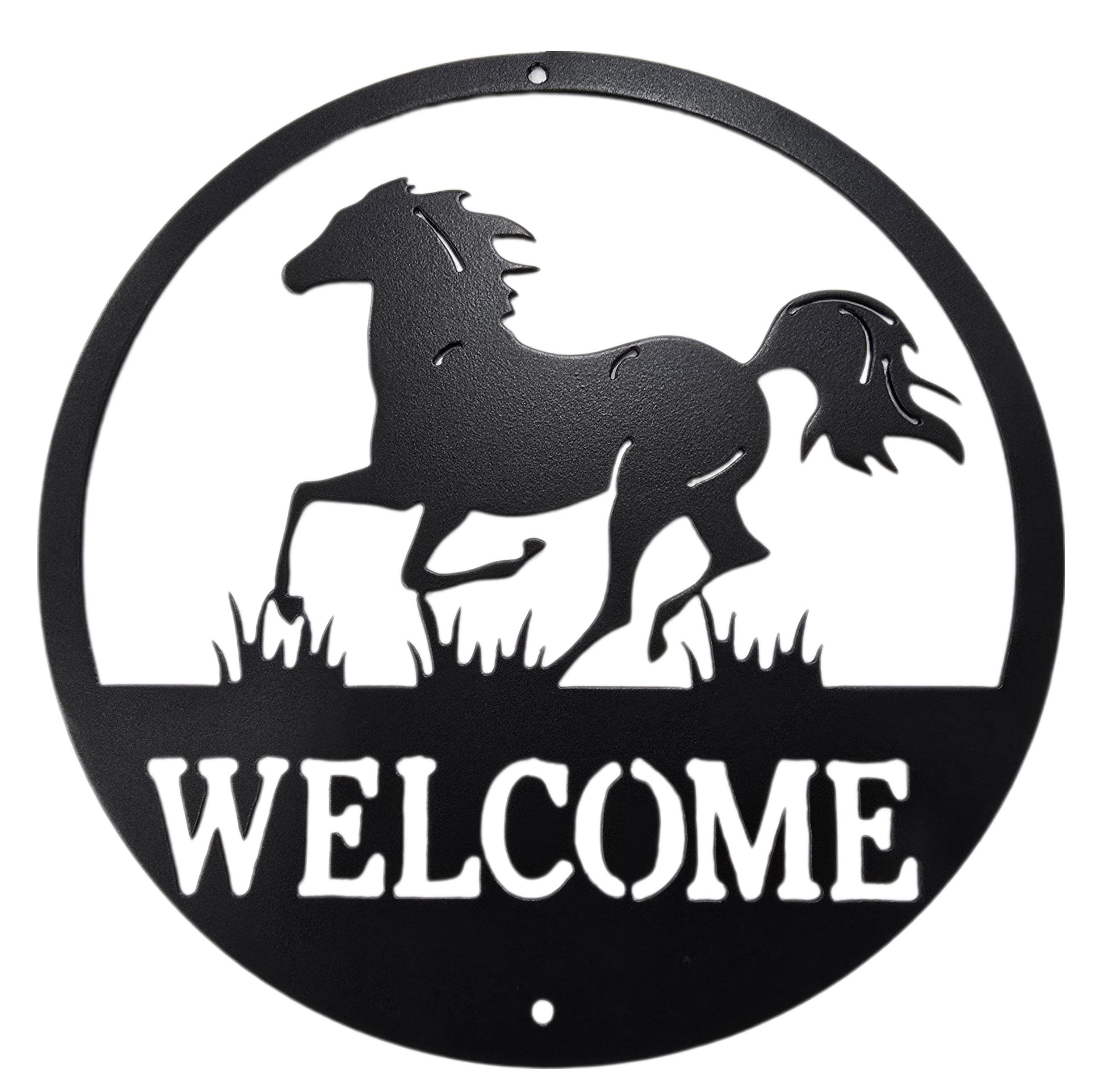 10-Inch Horse Welcome Sign
