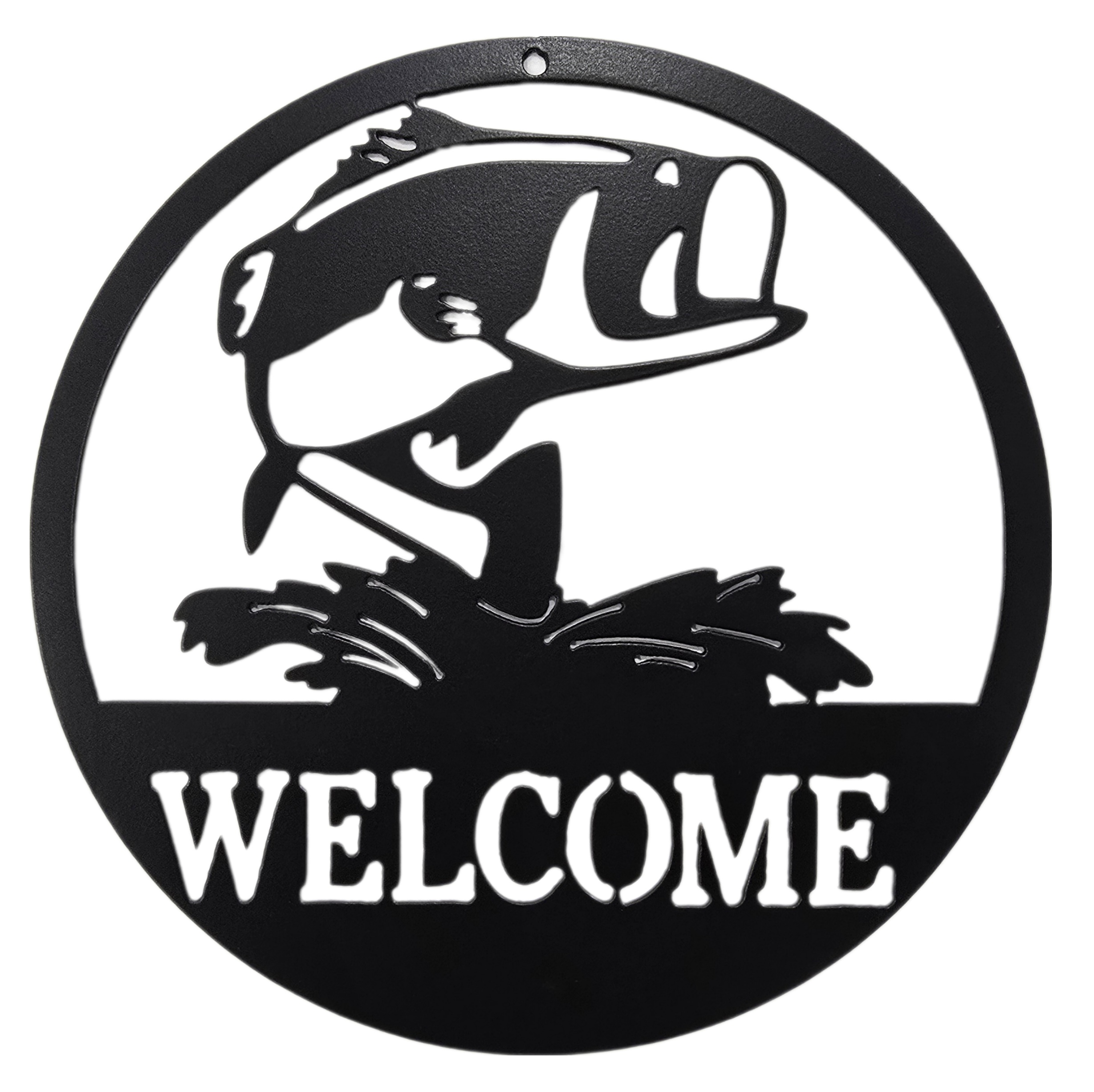 10-Inch Bass Welcome Sign