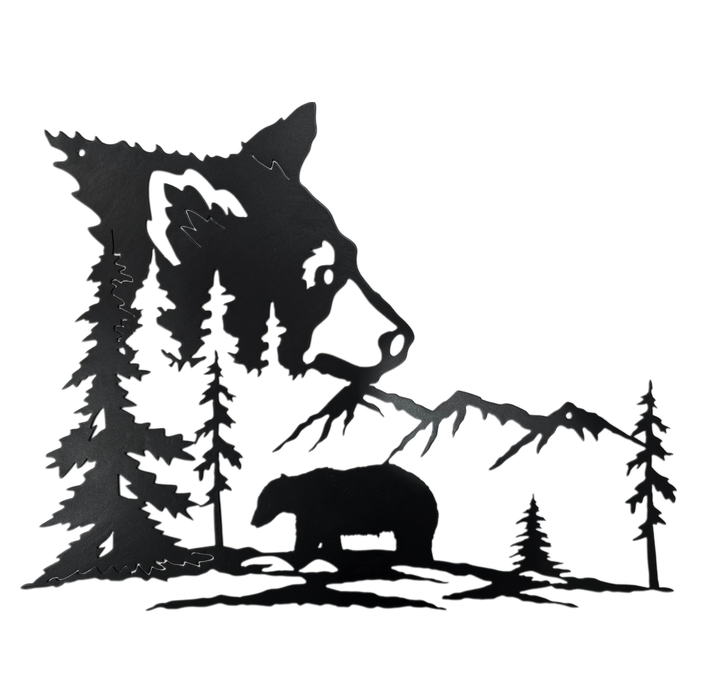 Bear Mountain Scene Decor Sign