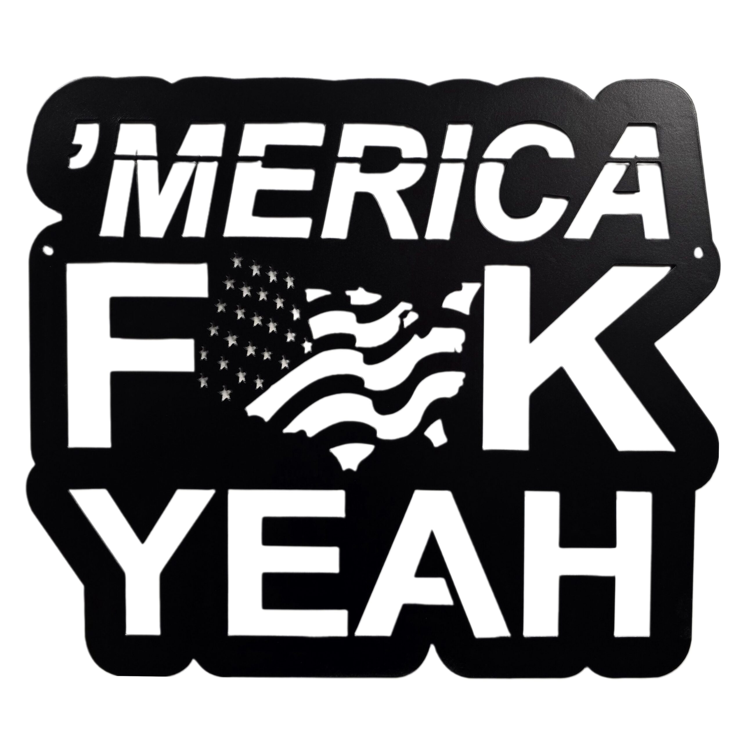 Merica FK Yeah Wall Decor Sign