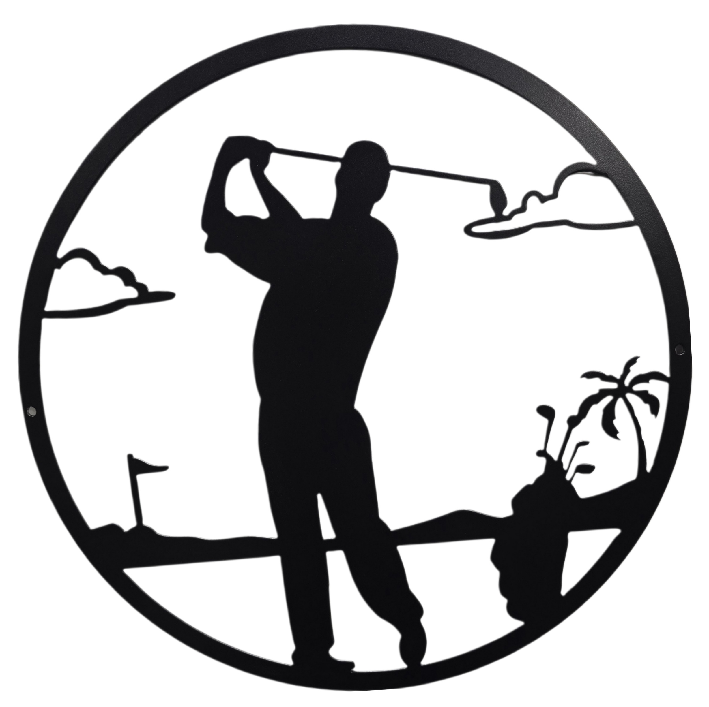Golfer Teeing Off Wall Decor